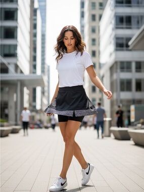 adidas Black Athletic Skirt with Inner Shorts
